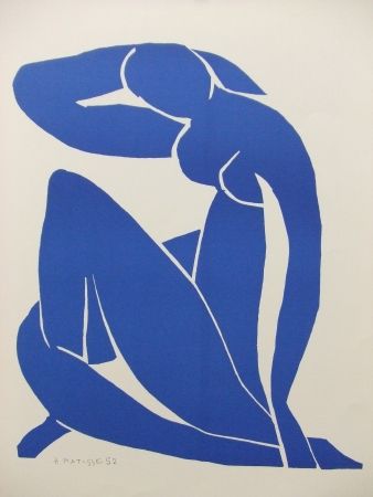 Litografia Matisse - Nu bleu(II)