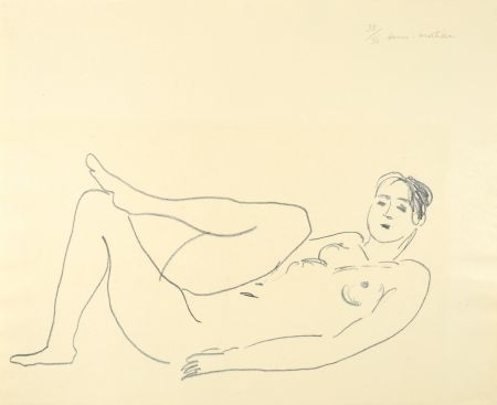 Litografia Matisse - Nu couché, jambe repliée - Étude de jambes