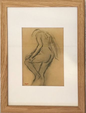 Litografia Degas - Nu de dos