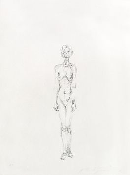 Litografia Giacometti - Nu Debout II