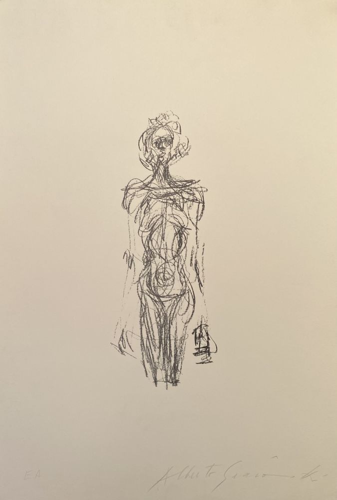Litografia Giacometti - Nude - Lust 154 - signed