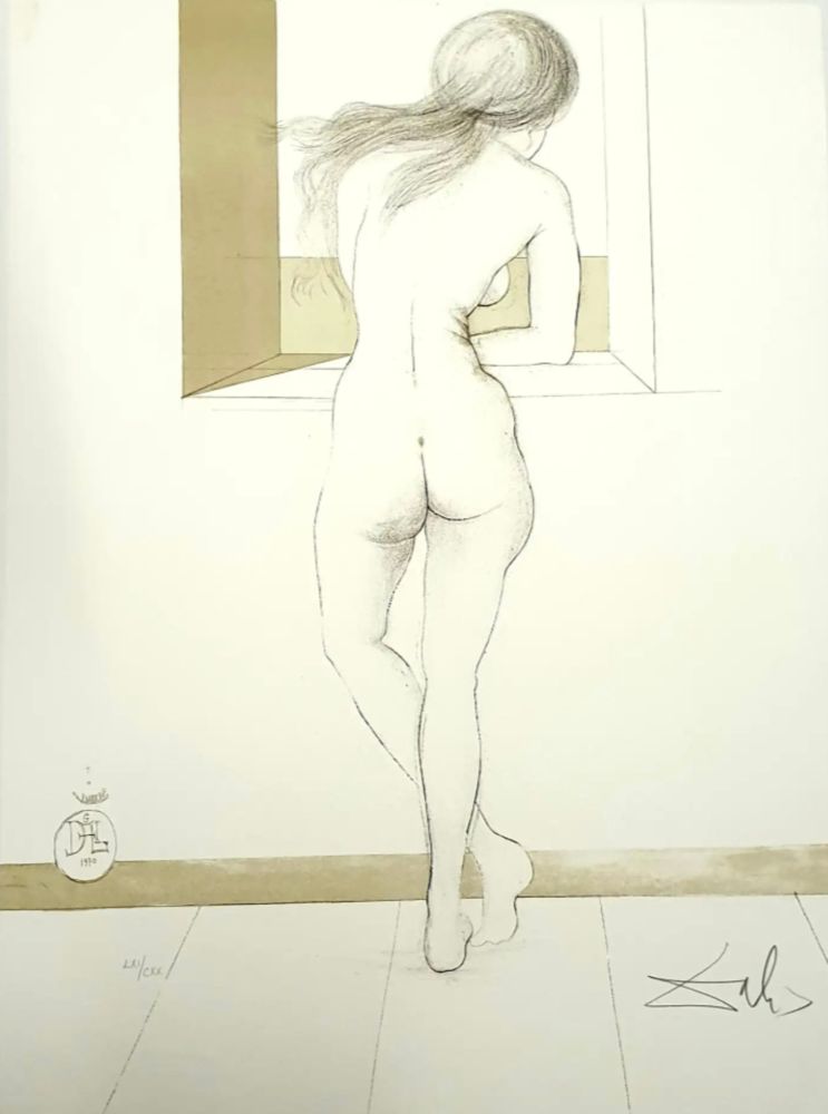 Litografia Dali - Nude at the Window