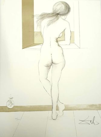 Litografia Dali - Nude at the Window