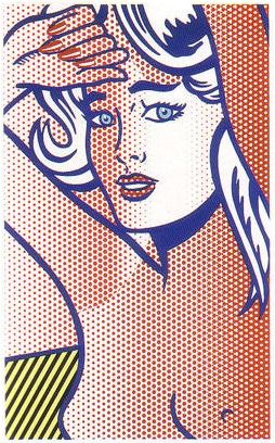 Serigrafia Lichtenstein - Nude with Blue Hair, State 1