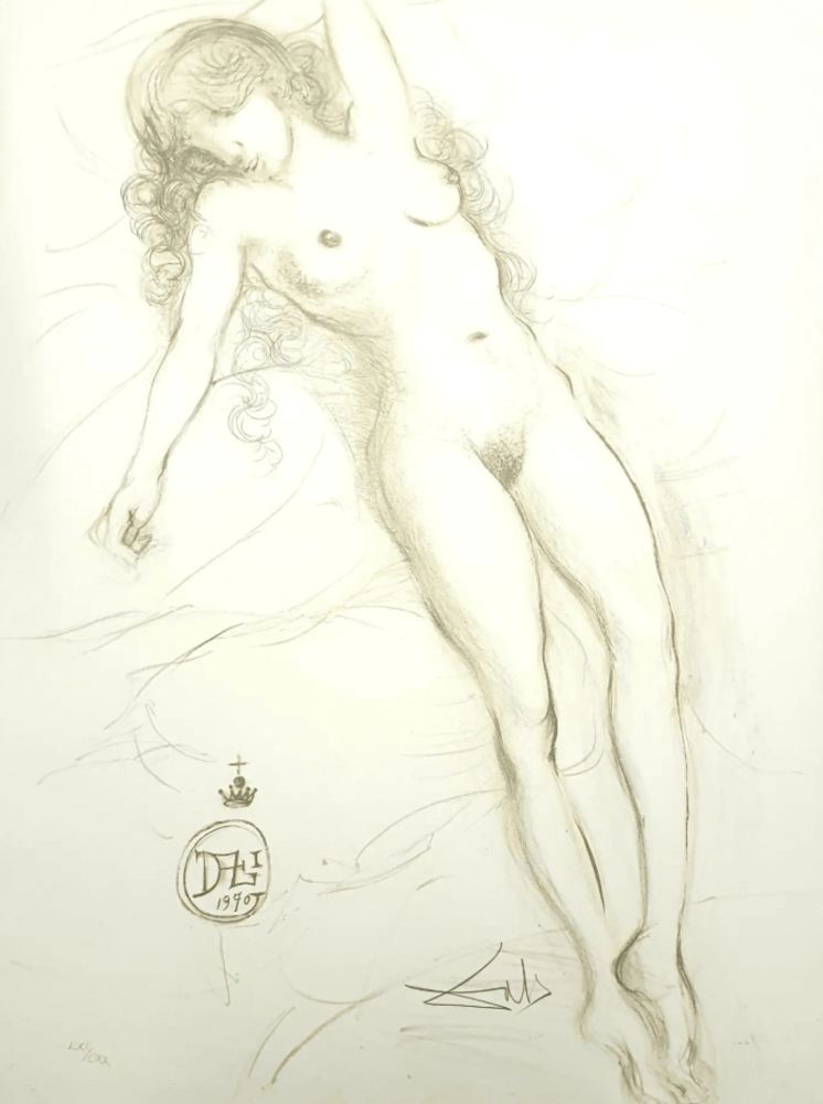 Litografia Dali - Nude with Raised Arms