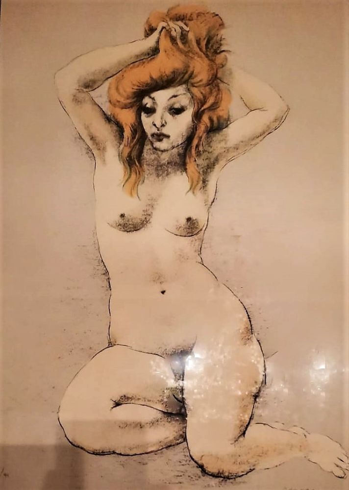 Litografia Messina - Nudo femminile