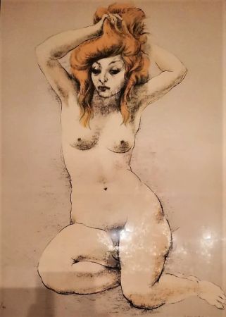 Litografia Messina - Nudo femminile