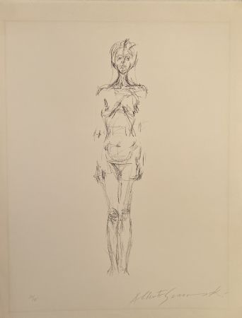 Litografia Giacometti - Nue Debout