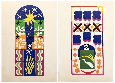 Litografia Matisse - NUIT DE NOËL + POISSON CHINOIS (de Verve 35/36. 1953)