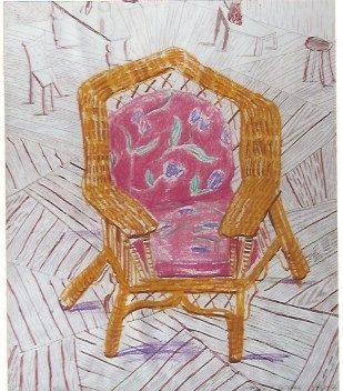 Serigrafia Hockney - Number one chair