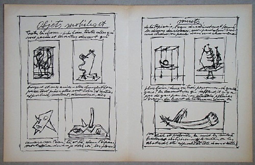 Litografia Giacometti - Objets mobiles