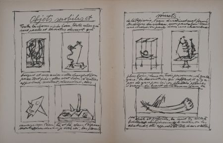 Litografia Giacometti - Objets mobiles et muets