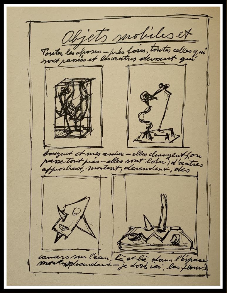 Litografia Giacometti - OBJETS MOBILES ET MUETS I