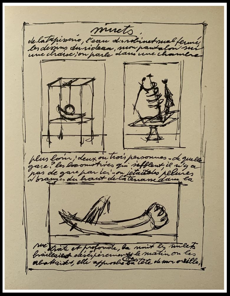 Litografia Giacometti - OBJETS MOBILES ET MUETS II