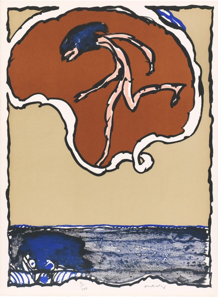 Litografia Alechinsky - Objets volants II