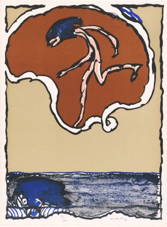 Litografia Alechinsky - Objets volants II
