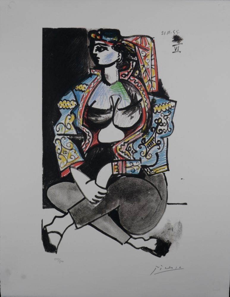 Litografia Picasso (After) - Odalisque
