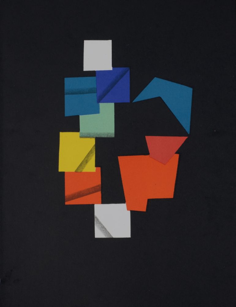 Litografia Agam - Oeuvre transformable momentanément figée, 1979