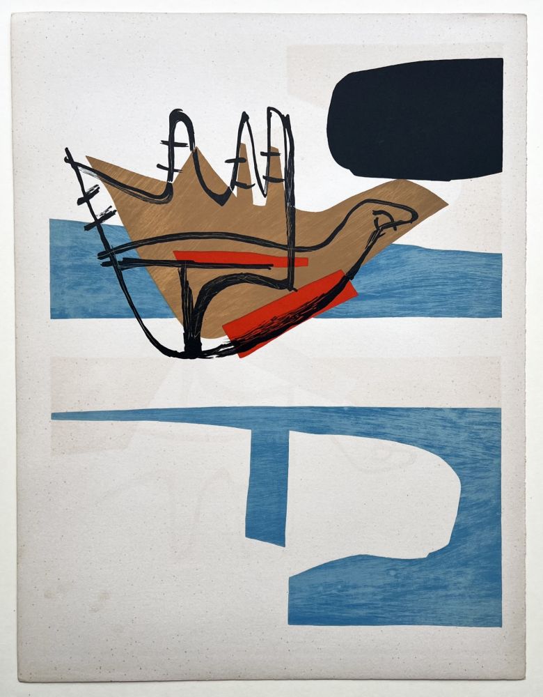 Litografia Le Corbusier - OFFRE, la main ouverte (Le Poème de l'angle droit, 1955). Planche 18.