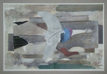 Litografia Braque (After) - Oiseau