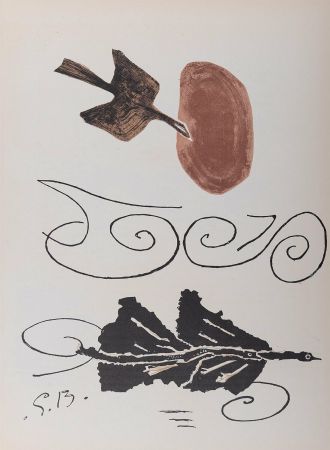 Litografia Braque - Oiseau #1, 1956