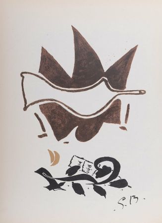 Litografia Braque - Oiseau #2, 1956