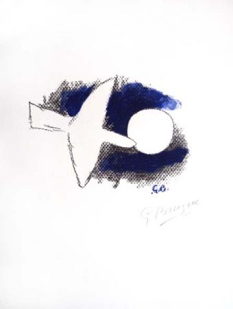 Litografia Braque - Oiseau devant la lune
