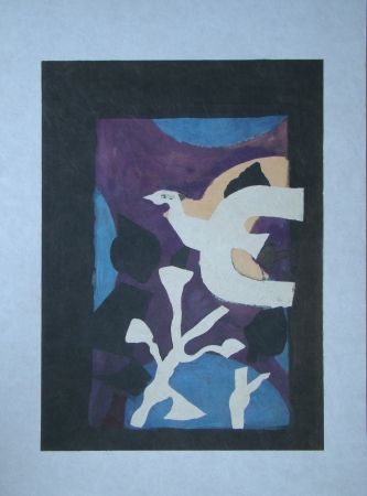 Litografia Braque - Oiseau et Lotus. Avant La Lettre