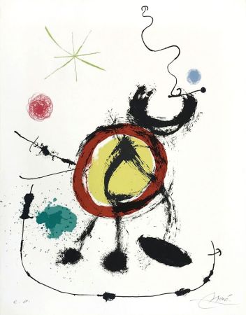 Litografia Miró - Oiseau migrateur (Migratory Birds)