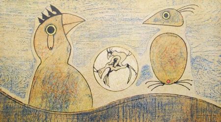 Litografia Ernst - Oiseaux / Birds