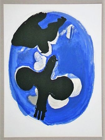 Litografia Braque (After) - Oiseaux Bleus