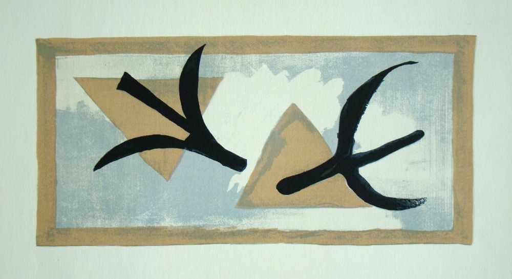 Litografia Braque (After) - Oiseaux dans le ciel