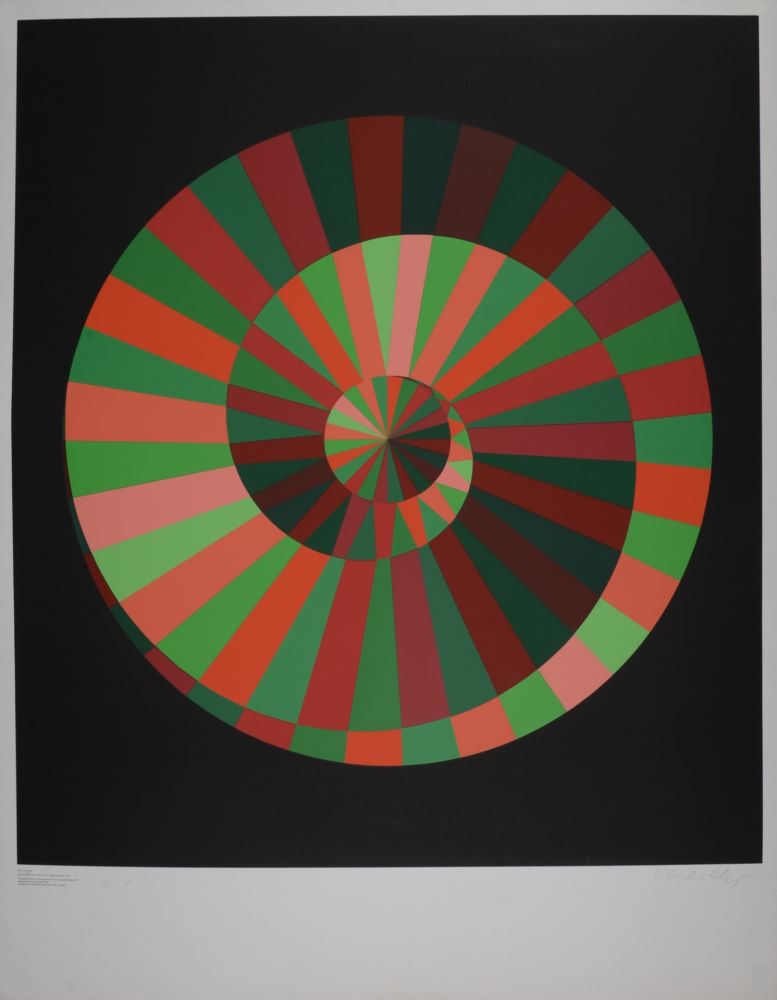 Serigrafia Vasarely - Olympia, 1972 - Hand-signed