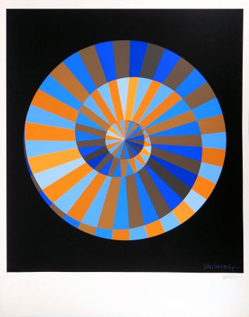 Serigrafia Vasarely - Olympia, Ciel et Soleil