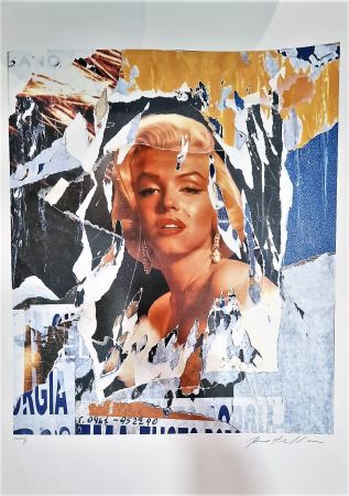 Serigrafia Rotella - Omaggio a Marilyn