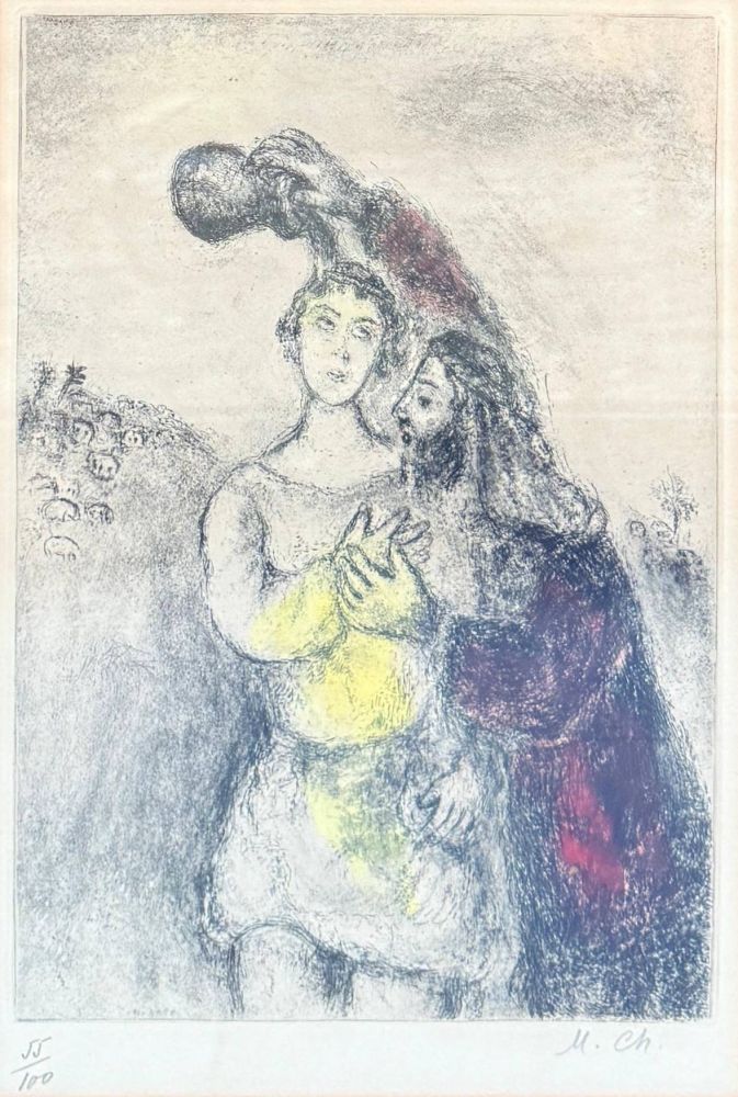 Incisione Chagall - Onction de Saül