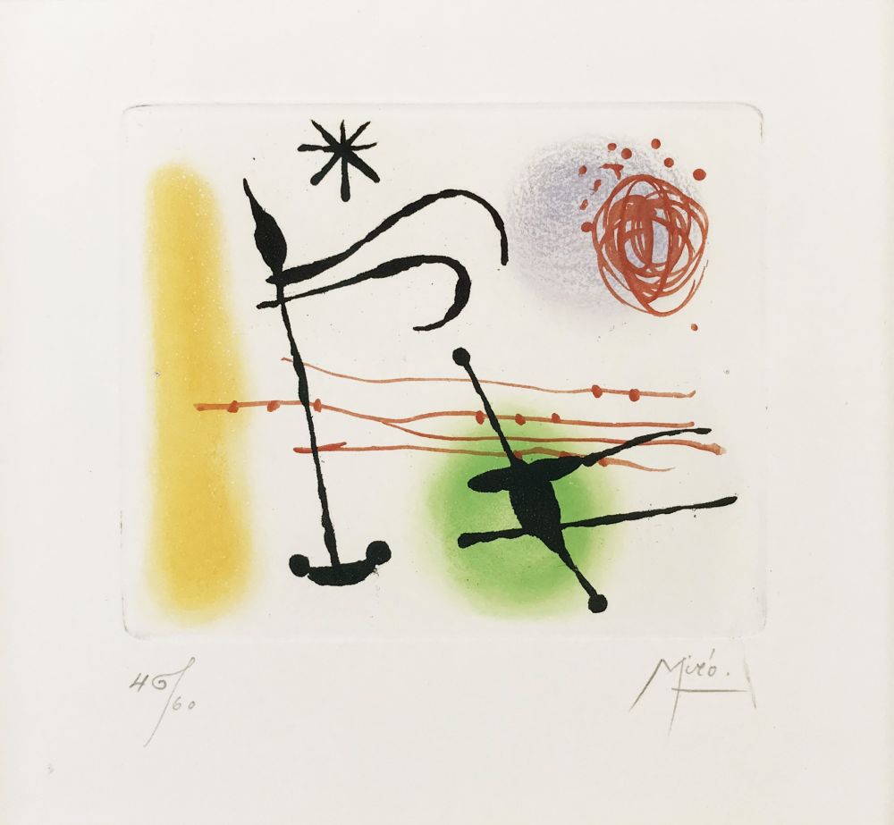 Acquaforte E Acquatinta Miró - ONE PLATE (FROM LA BAGUE D'AURORE SUITE)