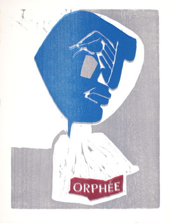 Incisione Su Legno Lorjou - Orphée, 1965