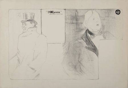 Litografia Toulouse-Lautrec - Oscar Wilde et Romain Coolus, Programme pour Raphaël et Salomé, 1896 – Rare!