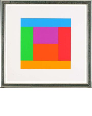 Serigrafia Bill - O.T., Quadrat in 5 Farben, 1983