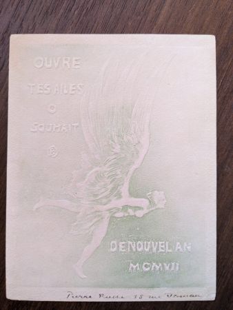 Non Tecnico Roche - Ouvres tes ailes o souhait de nouvel an MCMVII (new year's greeting card for 1907)