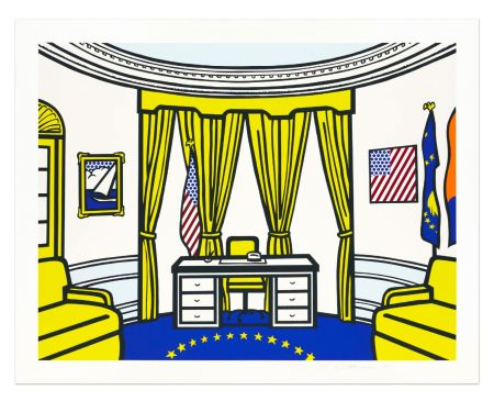 Serigrafia Lichtenstein - Oval Office, 1992