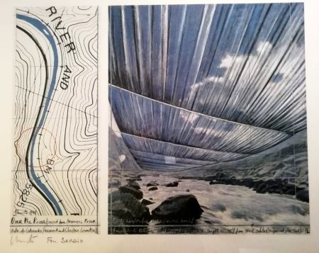 Manifesti Christo - Over the river (Project for Arkansas River)  signed lithographic poster