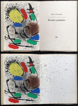 Libro Illustrato Miró - P. Torreilles : ERRANTES GRAMINÉES. Lithographie originale signée (1971)