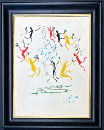 Litografia Picasso - Pablo Picasso (1881 - 1973) - La ronde de la jeunesse - Color lithograph on cardboard - 1961