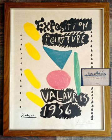 Litografia Picasso - Pablo Picasso, Exposition Peintures Vallauris, 1956, Hand-Signed 
