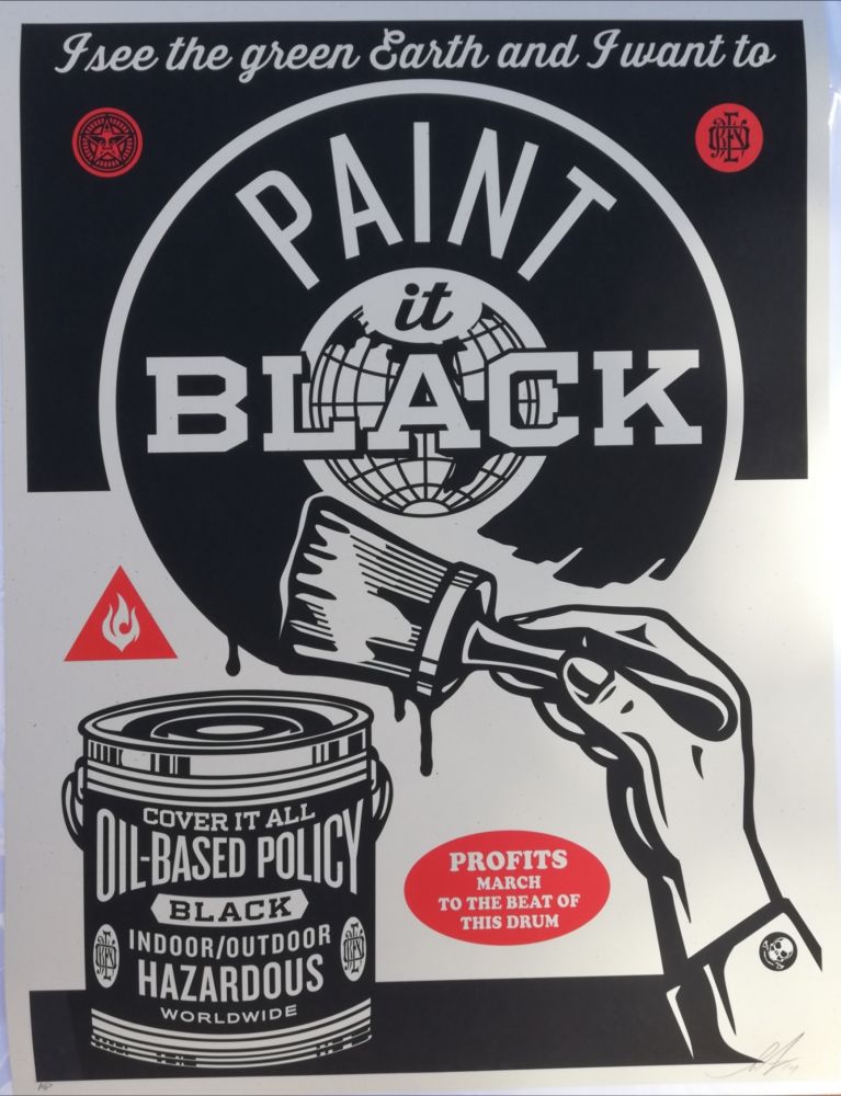 Serigrafia Fairey - Paint it black