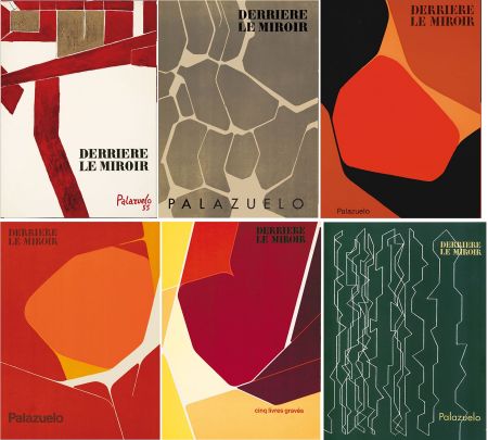 Libro Illustrato Palazuelo - PALAZUELO. Collection complète des 6 volumes de la revue DERRIÈRE LE MIROIR consacrés à Palazuelo (parus de 1955 à 1978). 26 ESTAMPES ORIGINALES.