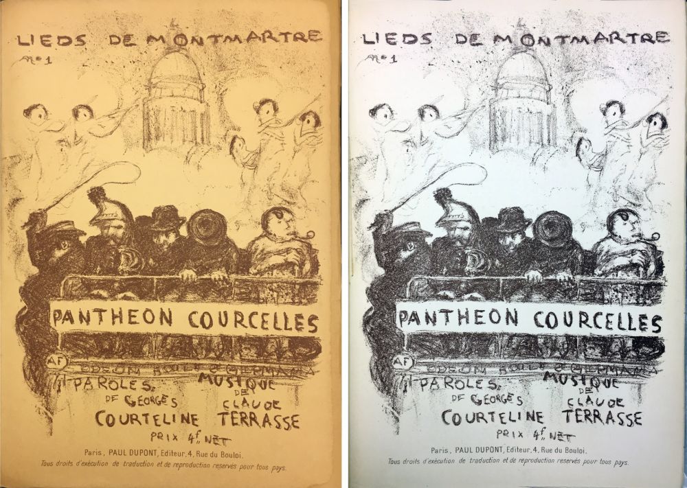 Litografia Bonnard - PANTHÉON - COURCELLES, avec une couverture de Pierre Bonnard (1899)