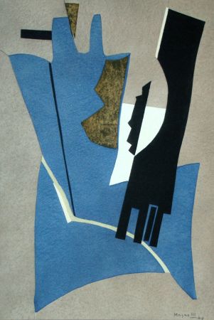 Pochoir Magnelli - Papier collé, 1948